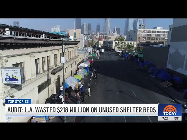 ⁣Audit: LA wasted $218M on unused shelter beds