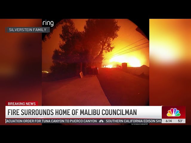 ⁣Fire surrounds home of Malibu councilman