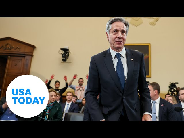 ⁣Blinken heckled during Afghanistan withdrawal hearing | USA TODAY