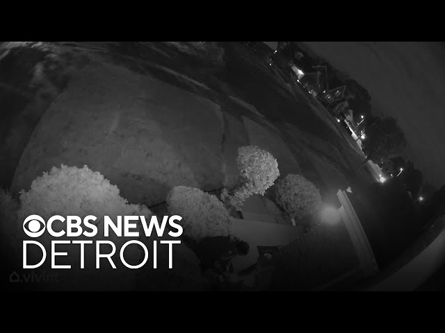 ⁣Arson suspects caught on camera throwing Molotov cocktail into Detroit home