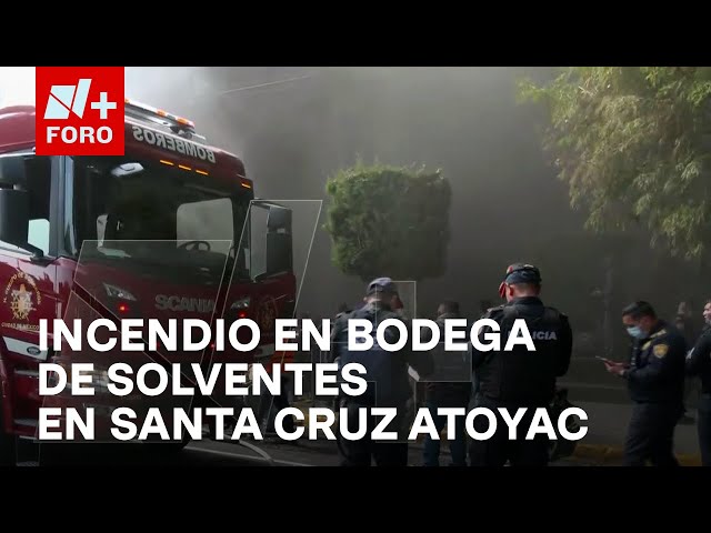 ⁣Se registra un incendio en un estacionamiento de la Col.Santa Cruz Atoyac, CDMX. - Las Noticias