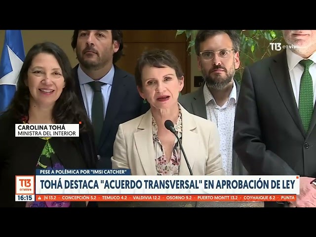 ⁣Tohá destaca "acuerdo transversal" en aprobación de Ley Antiterrorista