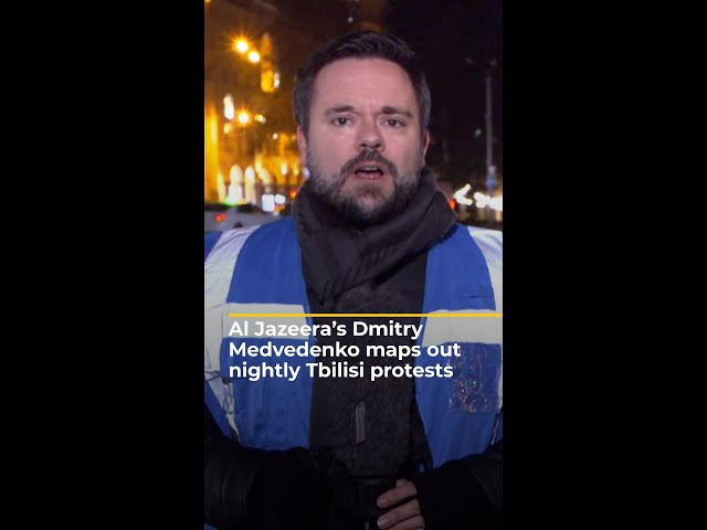 ⁣Nightly protests in Georgia continue unabated, but have a routine | AJ#shorts