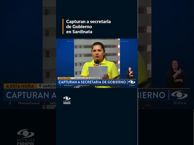 ⁣En Norte de Santander fue capturada la secretaria de Gobierno de Sardinata