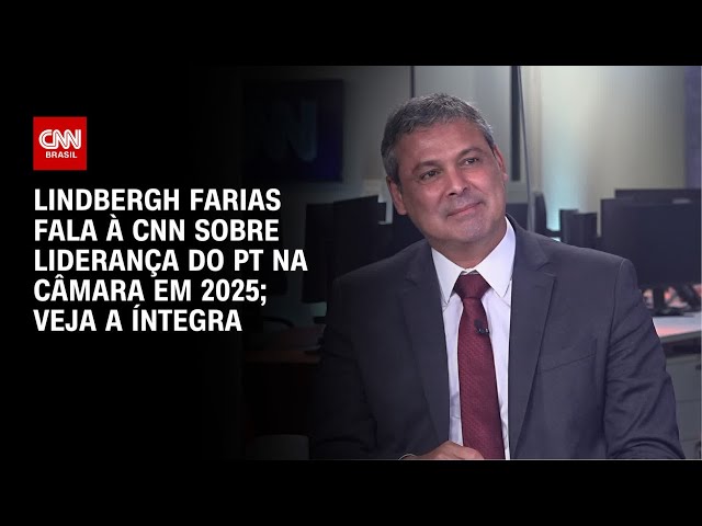 ⁣Lindbergh Farias fala à CNN sobre liderança do PT na Câmara em 2025; veja a íntegra | CNN 360º