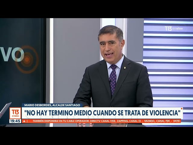 ⁣Alcalde Mario Desbordes: "No hay termino medio cuando se trata de violencia"