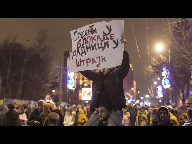 ⁣Serbian students rally against government, refute claims of Western funding