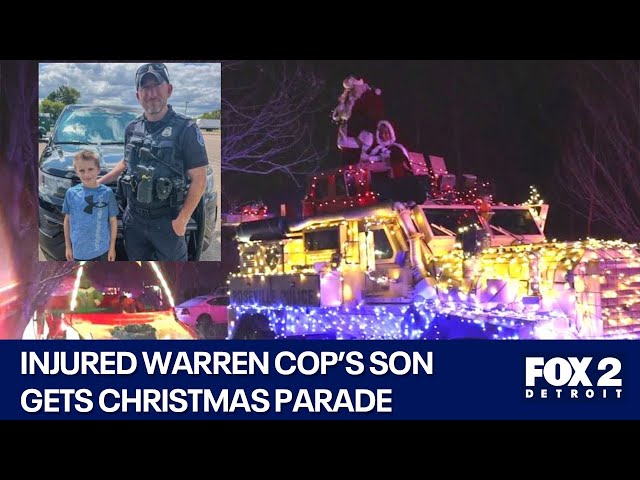 ⁣Warren police deliver Christmas spirit to injured officer's son