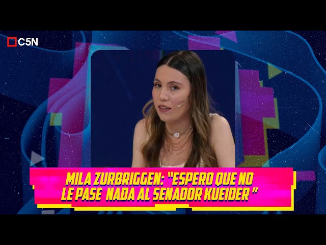 ⁣Mila Zurbriggen: "Espero que no le pase nada al senador Kueider"