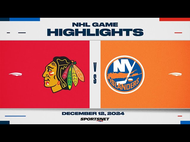 ⁣NHL Highlights | Blackhawks vs. Islanders - December 12, 2024