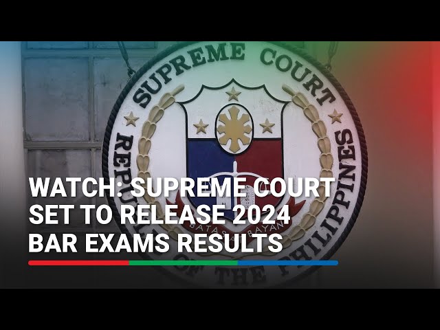 ⁣WATCH: Supreme Court set to release 2024 Bar Exams results