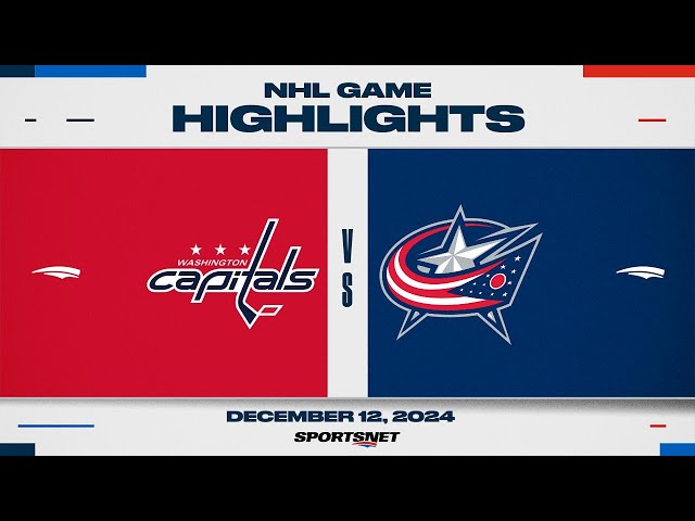 ⁣NHL Highlights | Capitals vs. Blue Jackets - December 12, 2024