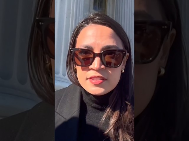 ⁣Rep. Alexandria Ocasio-Cortez reacts to United Healthcare CEO shooting #shorts