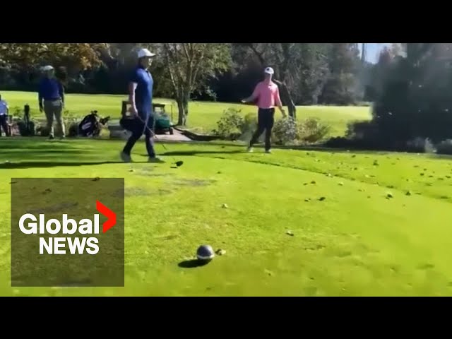 ⁣BC man charged with assault for golf course attack caught on camera