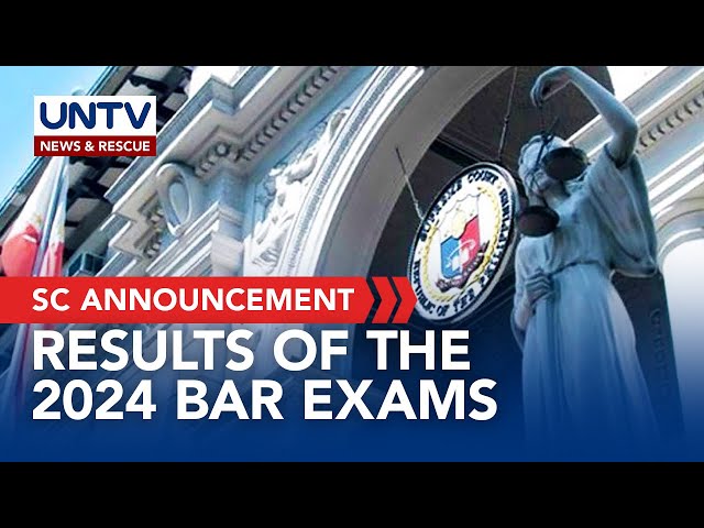 ⁣WATCH: The Supreme Court has released the results of the 2024 Bar exams today, December 13.