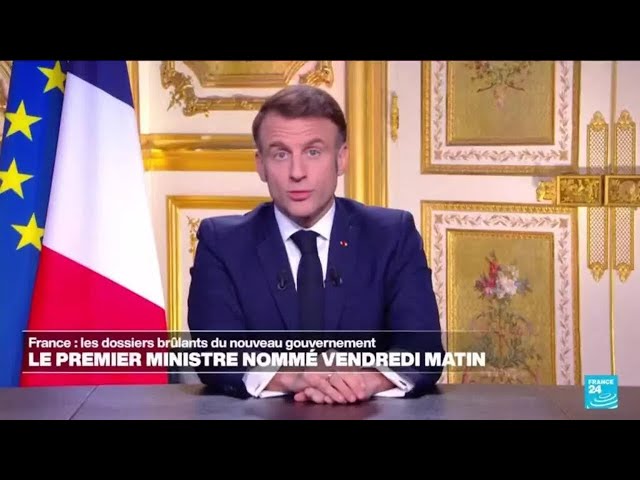 ⁣Le nom du nouveau Premier ministre français annoncé vendredi • FRANCE 24