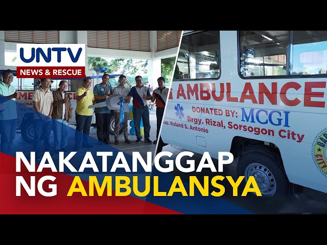 ⁣Bagong ambulansya, ipinagkaloob ng MCGI sa Brgy. Rizal sa Sorsogon City