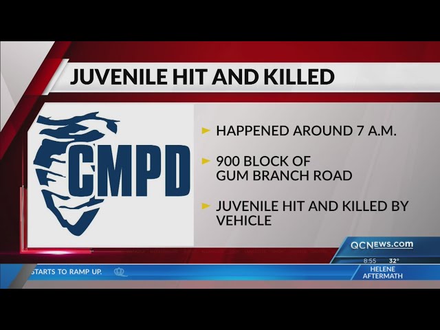 ⁣Juvenile struck and killed in northwest Charlotte: PD