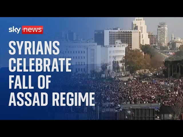 ⁣Watch live: Syrians take to the streets after rebels call for celebrations