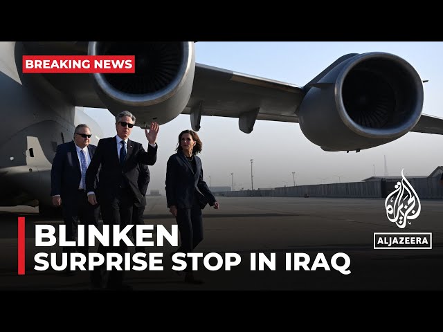 ⁣Blinken makes surprise stop in Iraq