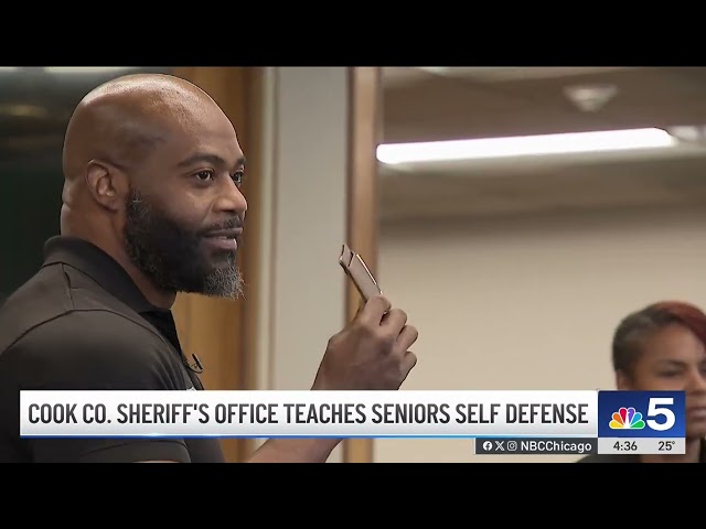 ⁣Cook County Sheriff's Officer offers self-defense classes for seniors