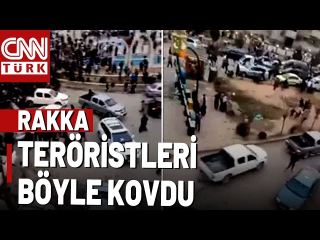 ⁣YPG'liler Rakka'da Sivillere Ateş Açtı! Rakka Halkı Teröristleri Taş Atarak Kovdu!