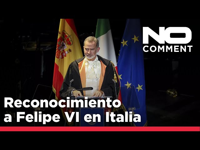 ⁣NO COMMENT: El rey Felipe VI de España recibe un doctorado honorario en Nápoles