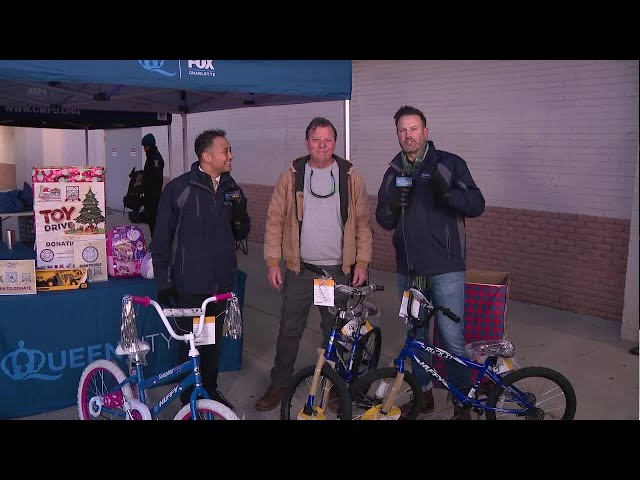 ⁣Local contractor donates 3 bikes to CMPD Toy Drive