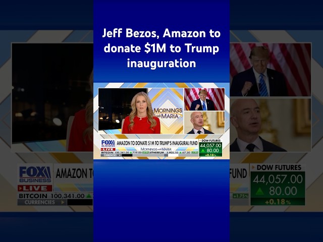 ⁣Amazon on behalf of Jeff Bezos makes $1 million donation to Trump inauguration #shorts