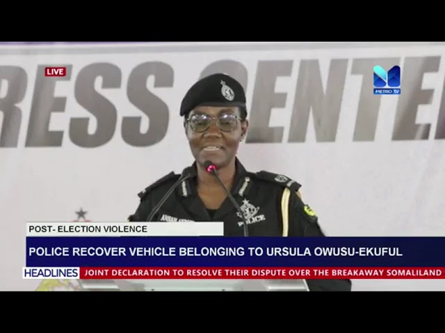 ⁣Police recover vehicle belonging to Ursula Owusu-Ekuful