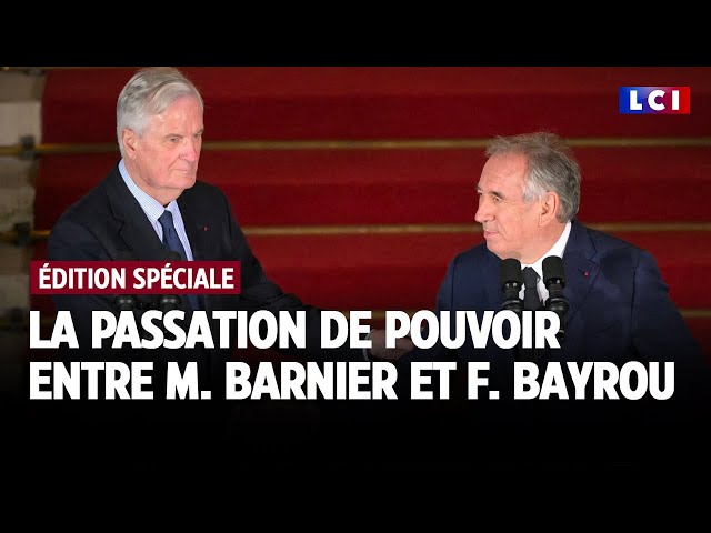 ⁣Édition spéciale sur LCI : passation de pouvoir entre Michel Barnier et François Bayrou