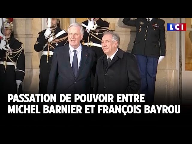 ⁣Revivez les discours de Michel Barnier et François Bayrou lors de la passation de pouvoir｜LCI