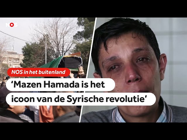 ⁣Honderden mensen bij begrafenis Syrische activist Mazen al-Hamada