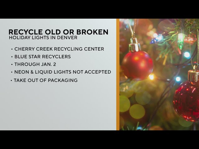 ⁣Recycle old, broken holiday lights in Denver instead of throwing them away