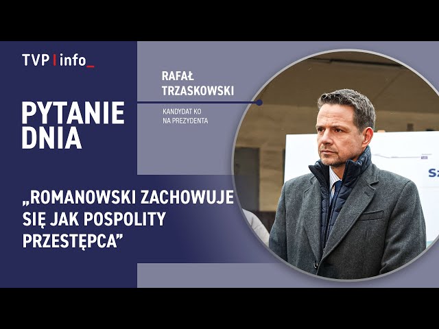 ⁣Rafał Trzaskowski: Romanowski zachowuje się jak pospolity przestępca | PYTANIE DNIA