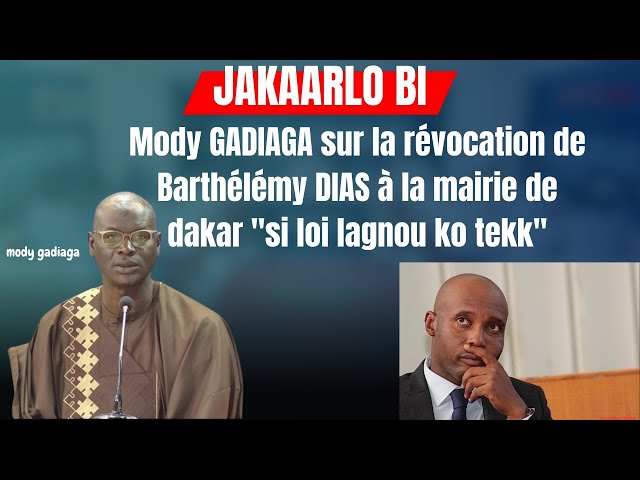 ⁣Mody GADIAGA sur la révocation de Barthélémy DIAS à la mairie de dakar "si loi lagnou ko tekk&q