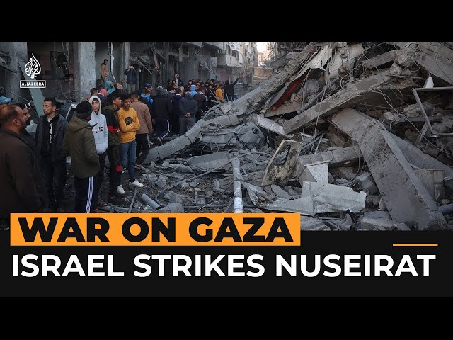 ⁣More than 30 Palestinians killed in an Israeli strike on Nuseirat | Al Jazeera NewsFeed