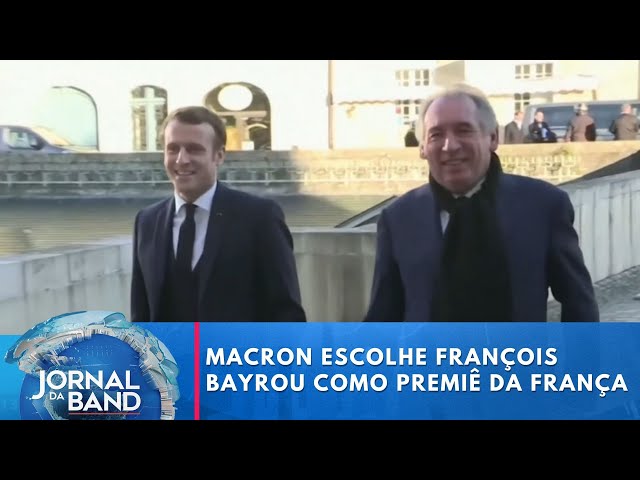 ⁣Emmanuel Macron escolhe François Bayrou como premiê da França | Jornal da Band