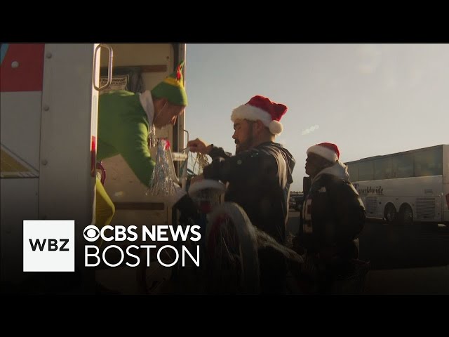 ⁣New England Patriots players help distribute donated bikes to children in foster care