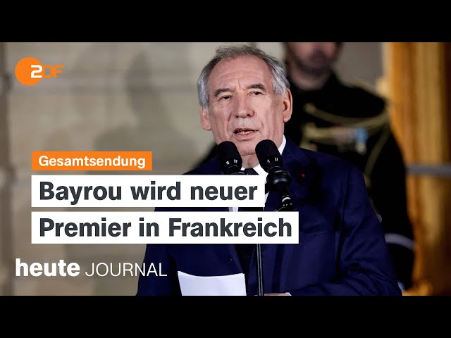 ⁣heute journal vom 13.12.2024 Neuer Premierminister in Frankreich, Lage in Syrien, Digitalpakt