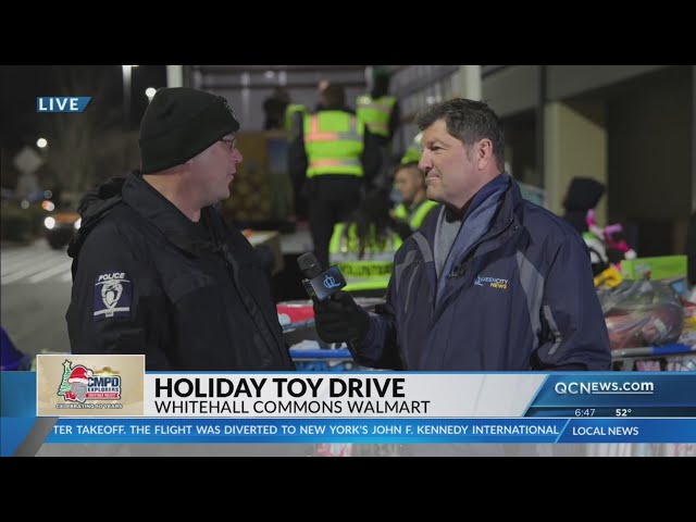 ⁣CMPD toy drive donations being being prepared for delivery