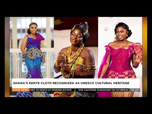 ⁣Ghana Kente cloth recognized as unesco cultural heritage - Evening News on Adom TV (13-12-24)