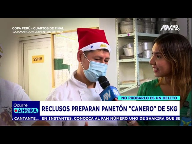 ⁣Reclusos de diversos penales viven la Navidad y preparan panetón 'canero' de 5kg