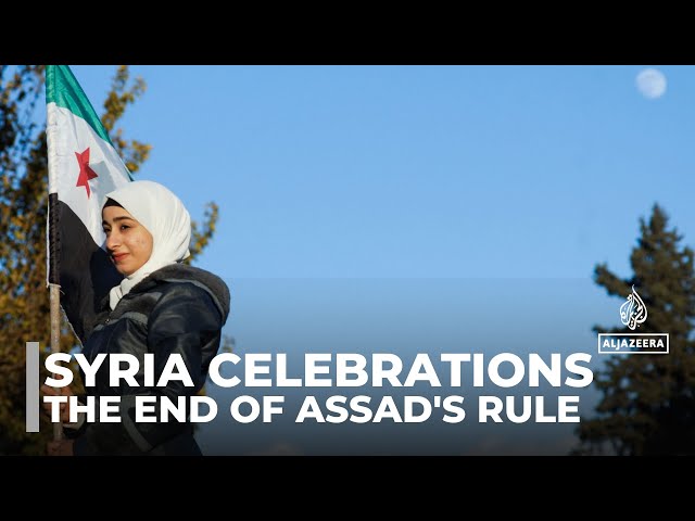 ⁣Syria's celebrations mark the end of Assad's rule