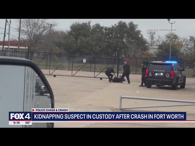 ⁣White Settlement kidnapping suspect arrested after wild police chase ends in crash