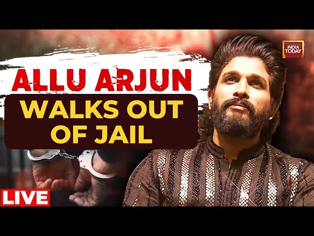 ⁣LIVE: Superstar Allu Arjun Walks Out Of Jail | Politics Over Allu Arjun's Arrest In Stampede Ca