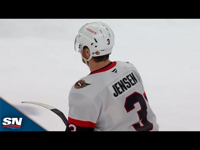 ⁣Senators' Nick Jensen Goes Five-Hole For Insurance Marker vs. Hurricanes