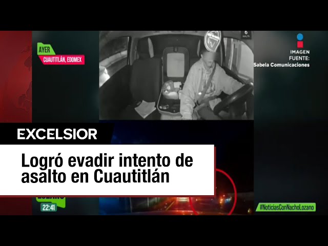 ⁣Transportista escapa de intento de asalto en Cuautitlán, Edomex