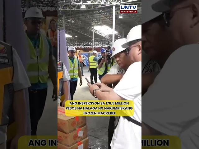 ⁣PBBM, ininspeksyon ang mga nakumpiskang frozen mackerel mula China