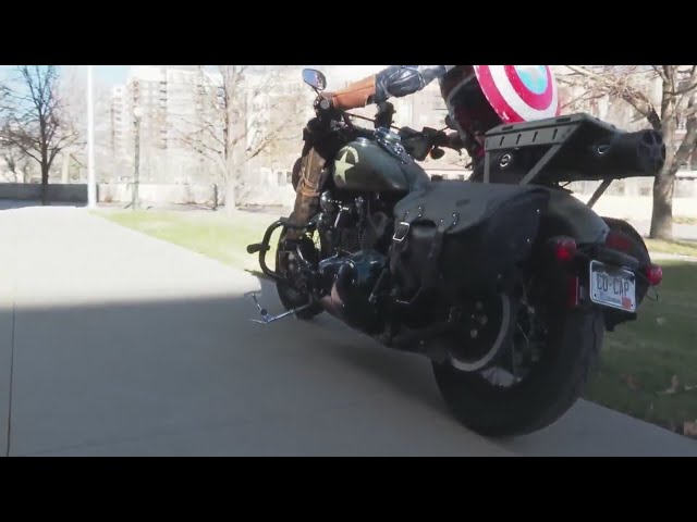 ⁣Douglas County deputy rescues 'Captain America' roadside